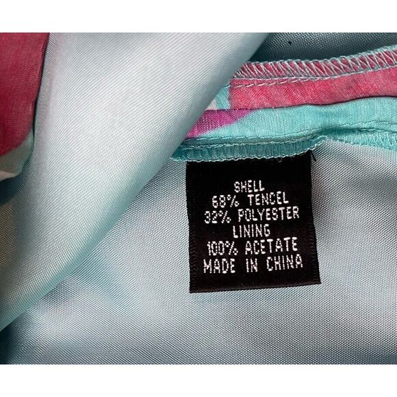 Adrianna Papell Teal and Purple Floral Midi Dress - Picture 7 of 11